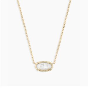 Kendra Scott Elisa Pendant Necklace Gold Ivory Pearl